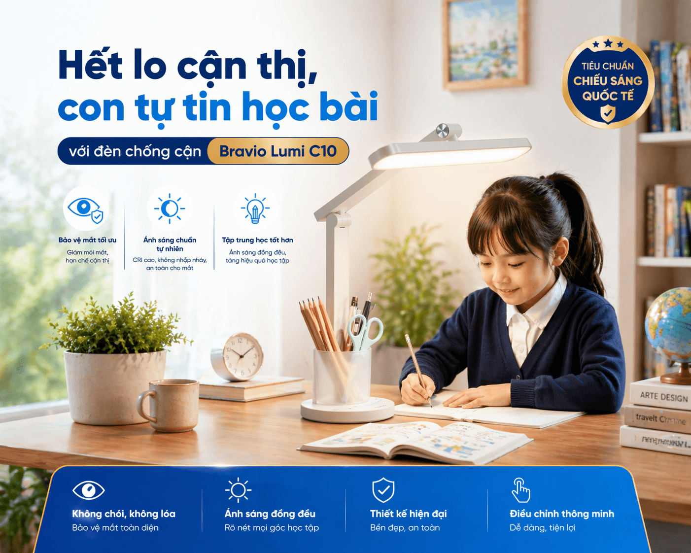 Đèn học Bravio C10
